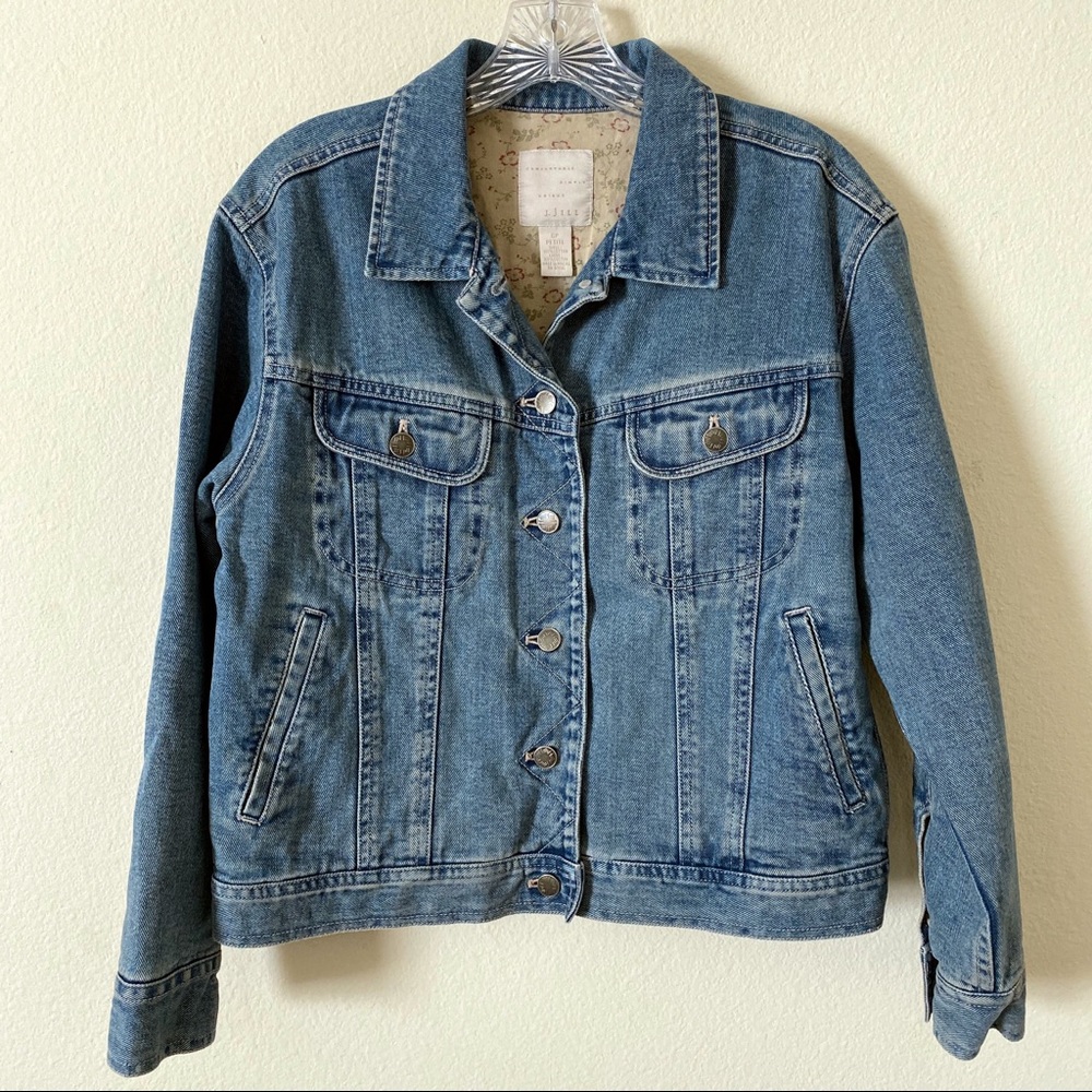J.Jill Lined Denim Jean Jacket